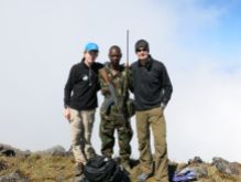 Josh and Tony with 2nd Lieutenant Mukamba of the RDF